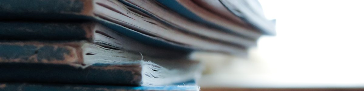 Stack of Old Blue Books